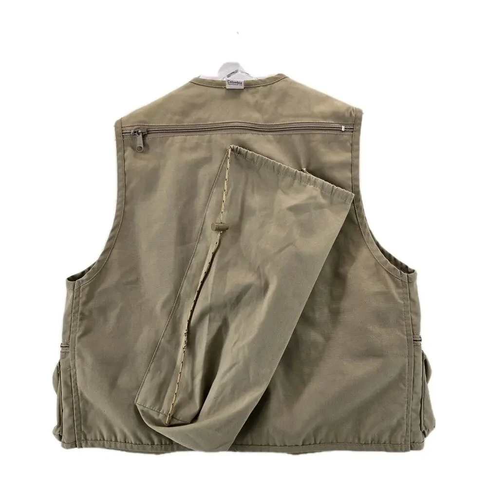 Vintage Columbia Sportswear Fly Fishing Vest Size XS Khaki Tan Multi‎ Pocket